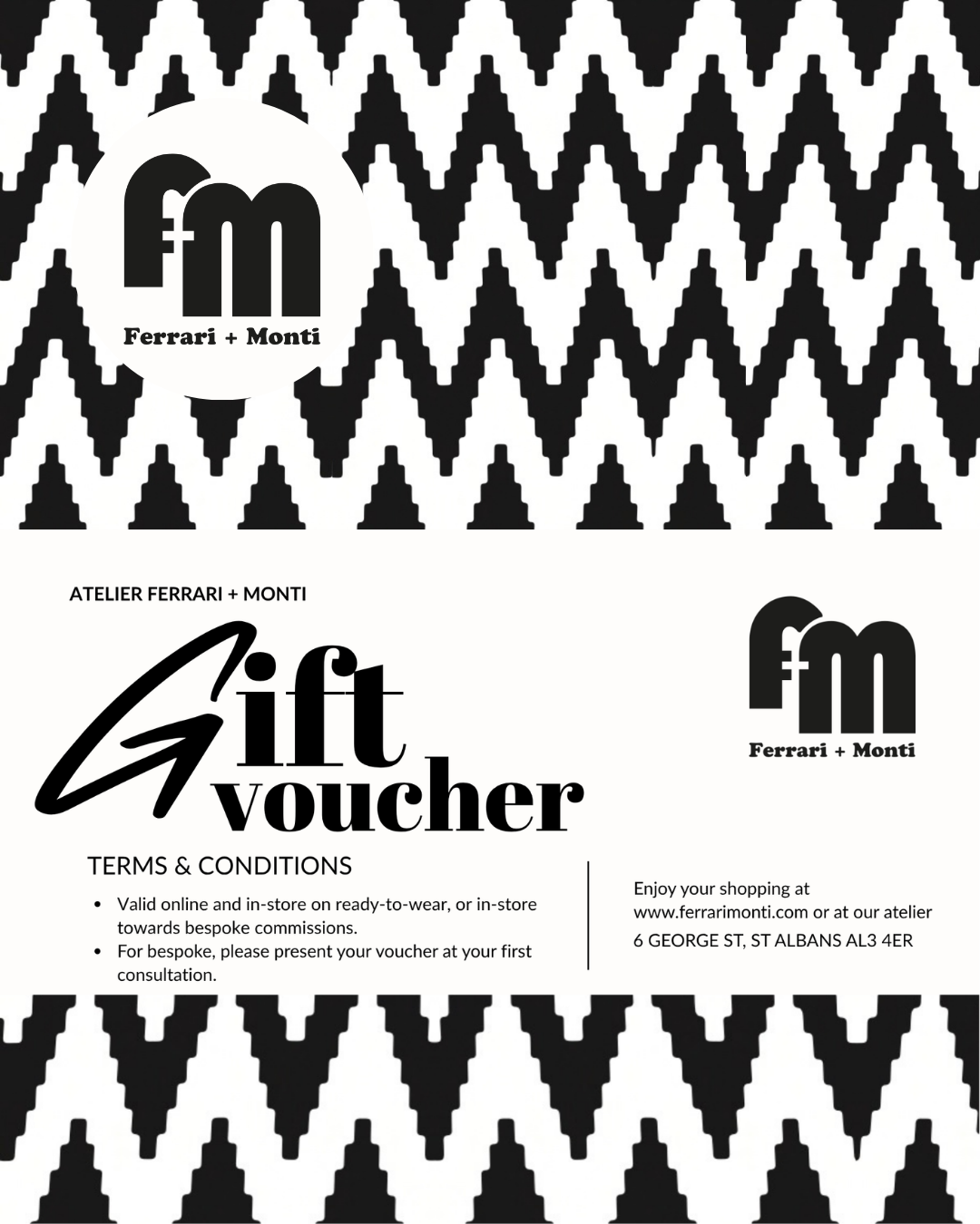 Atelier Ferrari+Monti Gift Voucher