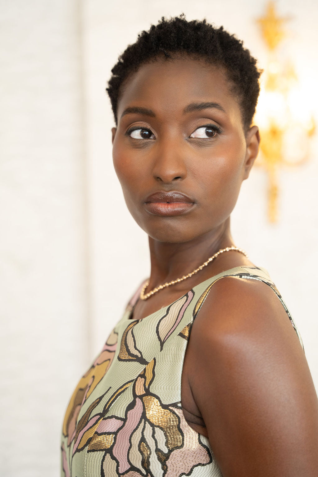 Floral brocade midi dress