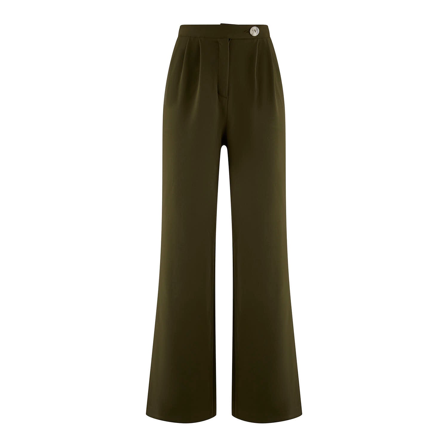 Tailored Forest Green Wide Leg Trousers Suit